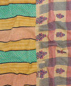 kantha quilt throw made of recycled vintage saris