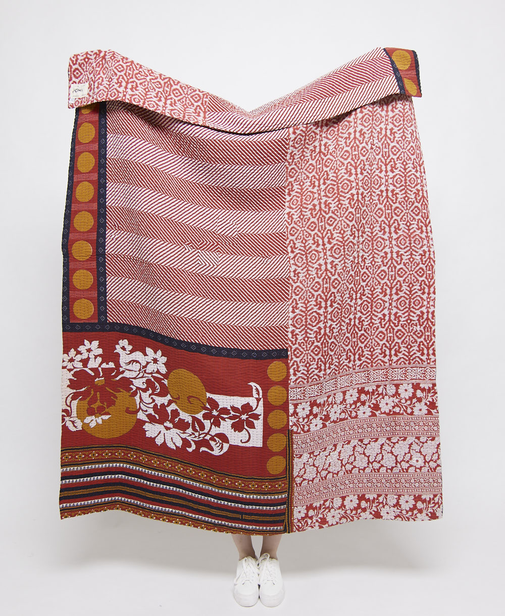 artisan made kantha quilt throw  
