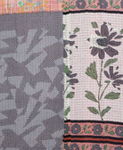 kantha quilt throw made of recycled vintage saris