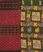 kantha quilt throw made of recycled vintage saris