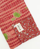 kantha quilt throw featuring traditional kantha hand stitching