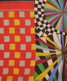 kantha quilt throw made of recycled vintage saris