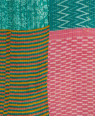 kantha quilt throw made of recycled vintage saris