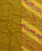 kantha quilt throw made of recycled vintage saris