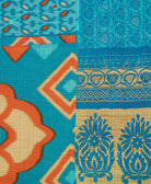 kantha quilt throw made of recycled vintage saris