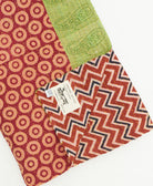 kantha quilt throw featuring traditional kantha hand stitching