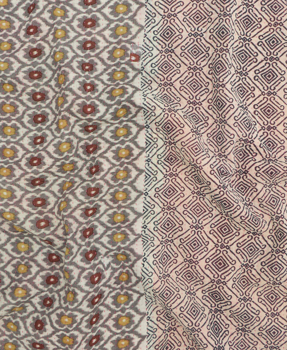 kantha quilt throw made of recycled vintage saris