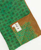 kantha quilt throw featuring traditional kantha hand stitching