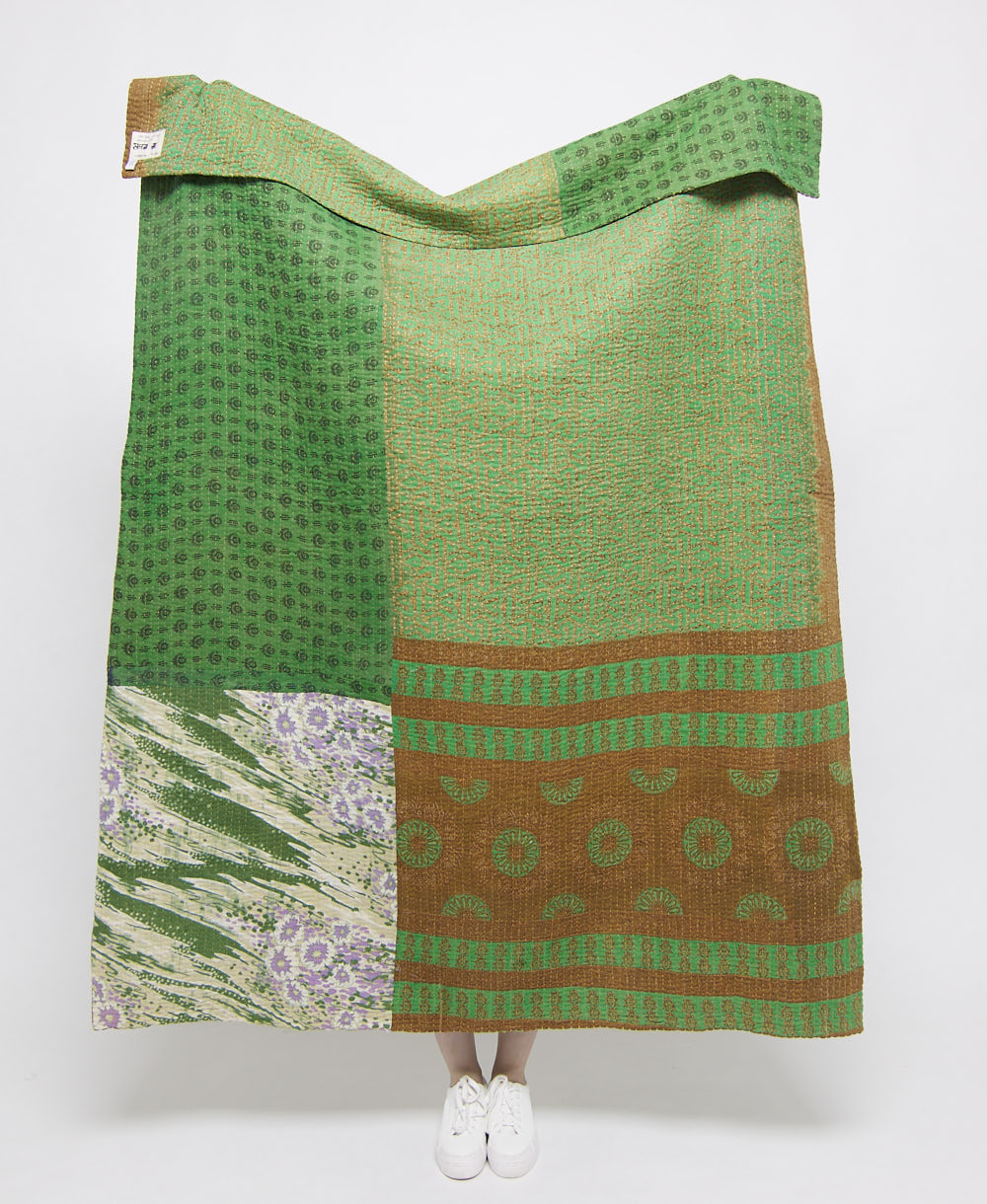 artisan made kantha quilt throw  