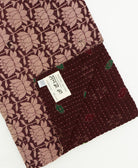 kantha quilt throw featuring traditional kantha hand stitching