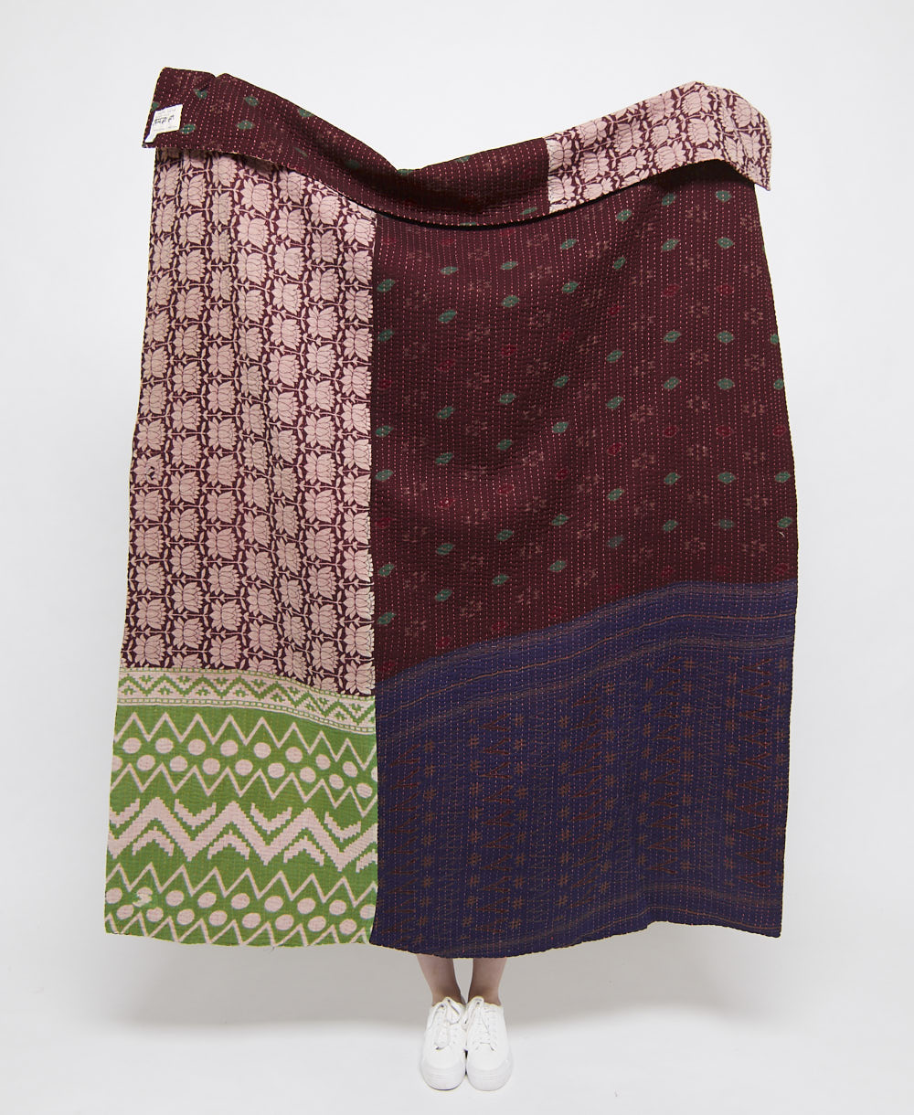 artisan made kantha quilt throw  