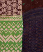 kantha quilt throw made of recycled vintage saris