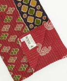 kantha quilt throw featuring traditional kantha hand stitching