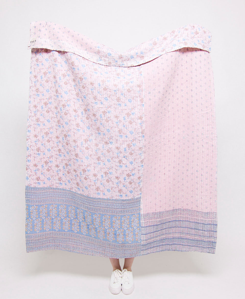 artisan made kantha quilt throw  