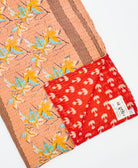 Kantha quilt throw featuring traditional kantha hand stitching