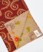 Kantha quilt throw featuring traditional kantha hand stitching