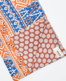 Kantha quilt throw featuring traditional kantha hand stitching