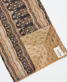 Kantha quilt throw featuring traditional kantha hand stitching
