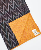 Kantha quilt throw featuring traditional kantha hand stitching