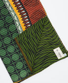 Kantha quilt throw featuring traditional kantha hand stitching