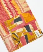 Kantha quilt throw featuring traditional kantha hand stitching