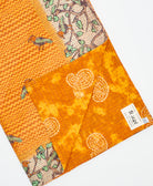 Kantha quilt throw featuring traditional kantha hand stitching