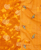 Kantha quilt throw made of recycled vintage saris