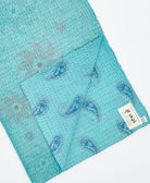 Kantha quilt throw featuring traditional kantha hand stitching