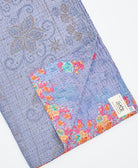 Kantha quilt throw featuring traditional kantha hand stitching