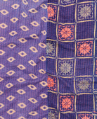 Kantha quilt throw made of recycled vintage saris