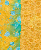 Kantha quilt throw made of recycled vintage saris