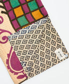 Kantha quilt throw featuring traditional kantha hand stitching