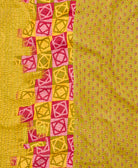 Kantha quilt throw made of recycled vintage saris