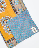 Kantha quilt throw featuring traditional kantha hand stitching