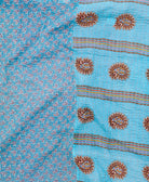 Kantha quilt throw made of recycled vintage saris