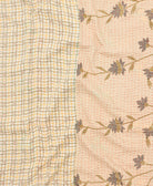 Kantha quilt throw made of recycled vintage saris