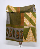 Artisan made kantha quilt throw  