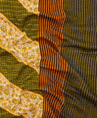 Kantha quilt throw made of recycled vintage saris