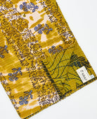 Kantha quilt throw featuring traditional kantha hand stitching