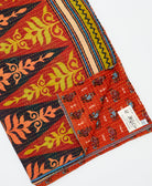 Kantha quilt throw featuring traditional kantha hand stitching