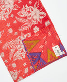 Kantha quilt throw featuring traditional kantha hand stitching