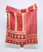 Artisan made kantha quilt throw  