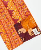 Kantha quilt throw featuring traditional kantha hand stitching