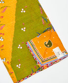 Kantha quilt throw featuring traditional kantha hand stitching