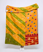 Artisan made kantha quilt throw  