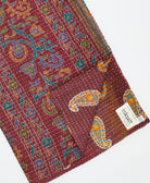 Kantha quilt throw featuring traditional kantha hand stitching
