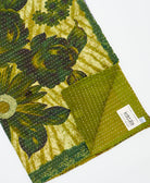 Kantha quilt throw featuring traditional kantha hand stitching