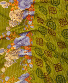Kantha quilt throw made of recycled vintage saris