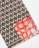 Kantha quilt throw featuring traditional kantha hand stitching