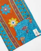 Kantha quilt throw featuring traditional kantha hand stitching